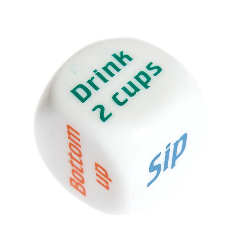 2022 Hot Sale 1Pc Adult Party Game Playing Drinking Wine Dice Games Gambling Drink Decider Dice Wedding Party Favor Decoration