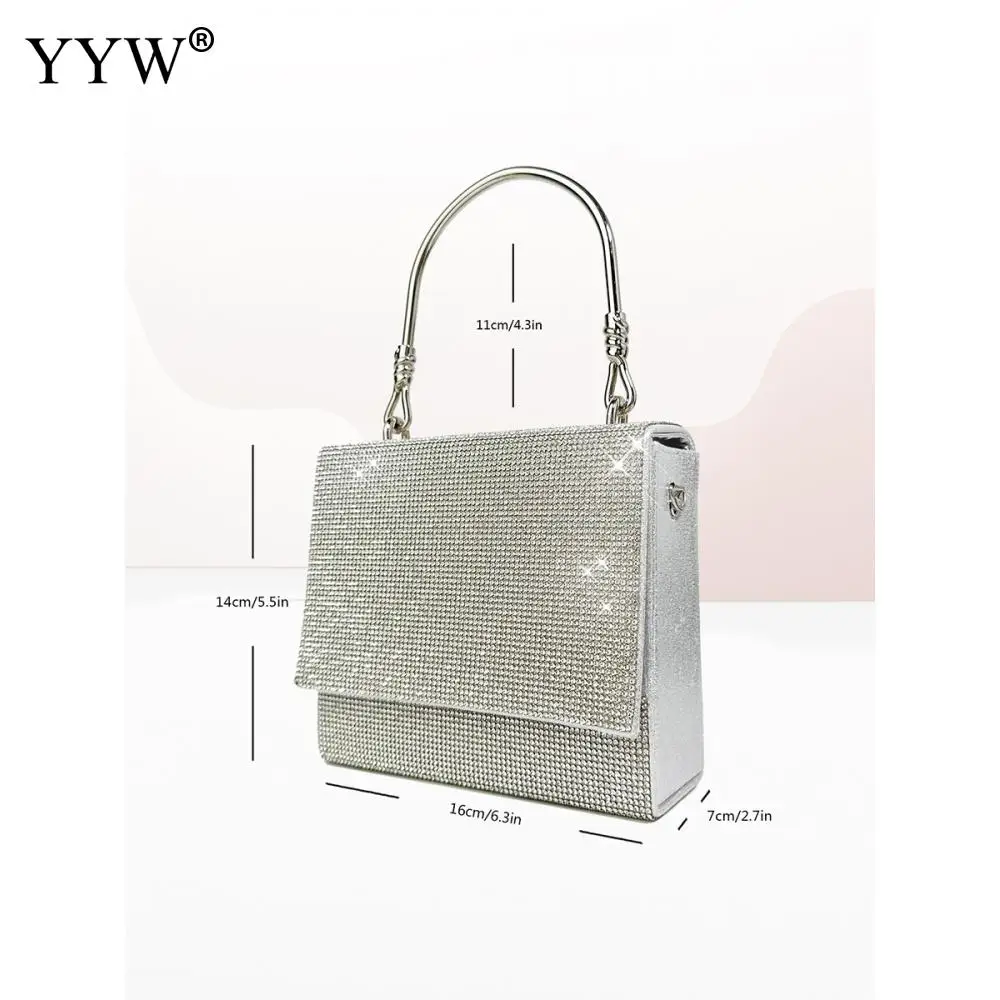Luxury  Diamond Evening Clutch Bag For Women Wedding Shiny Rhinestones Handbags Chain Shoulder Bag Small Party Designer Handbag