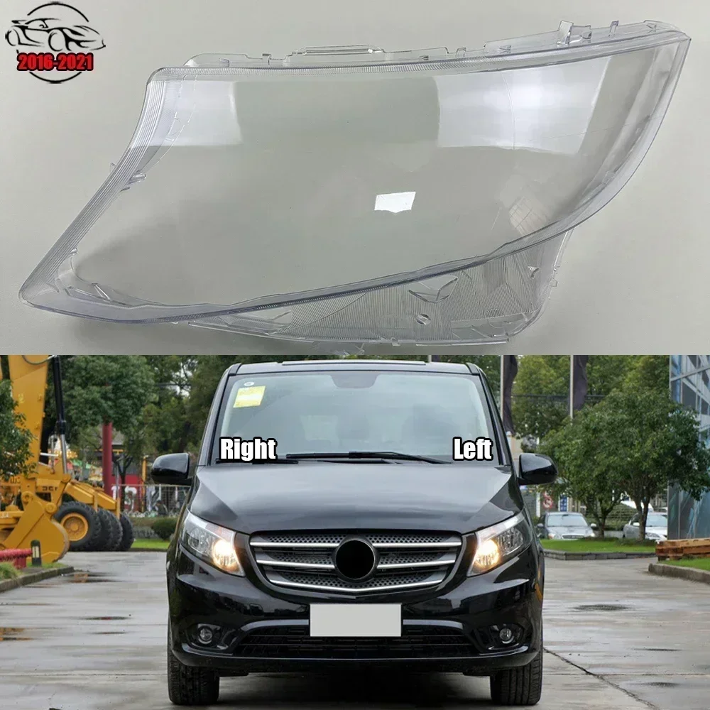 

For Mercedes-Benz Vito V-CLASS V260 2016-2021 Plexiglass Front Headlamp Cover Transparent Lampshade Lamp Shade Headlight Shell