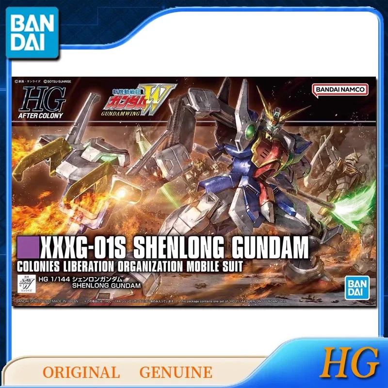 Bandai Original Genuine HG XXXG-01S SHENLONG GUNDAM Figurki akcji z anime Zabawki dla chłopca Dziewczyna Prezent dla dzieci Model kolekcjonerski Ozdoby