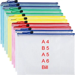 Folder Zipper teczki na dokumenty siatka torebka na suwak dokument list torba A4 A5 B5 biuro szkoła strona główna organizatorzy podróży magazyn materiałów piśmienniczych