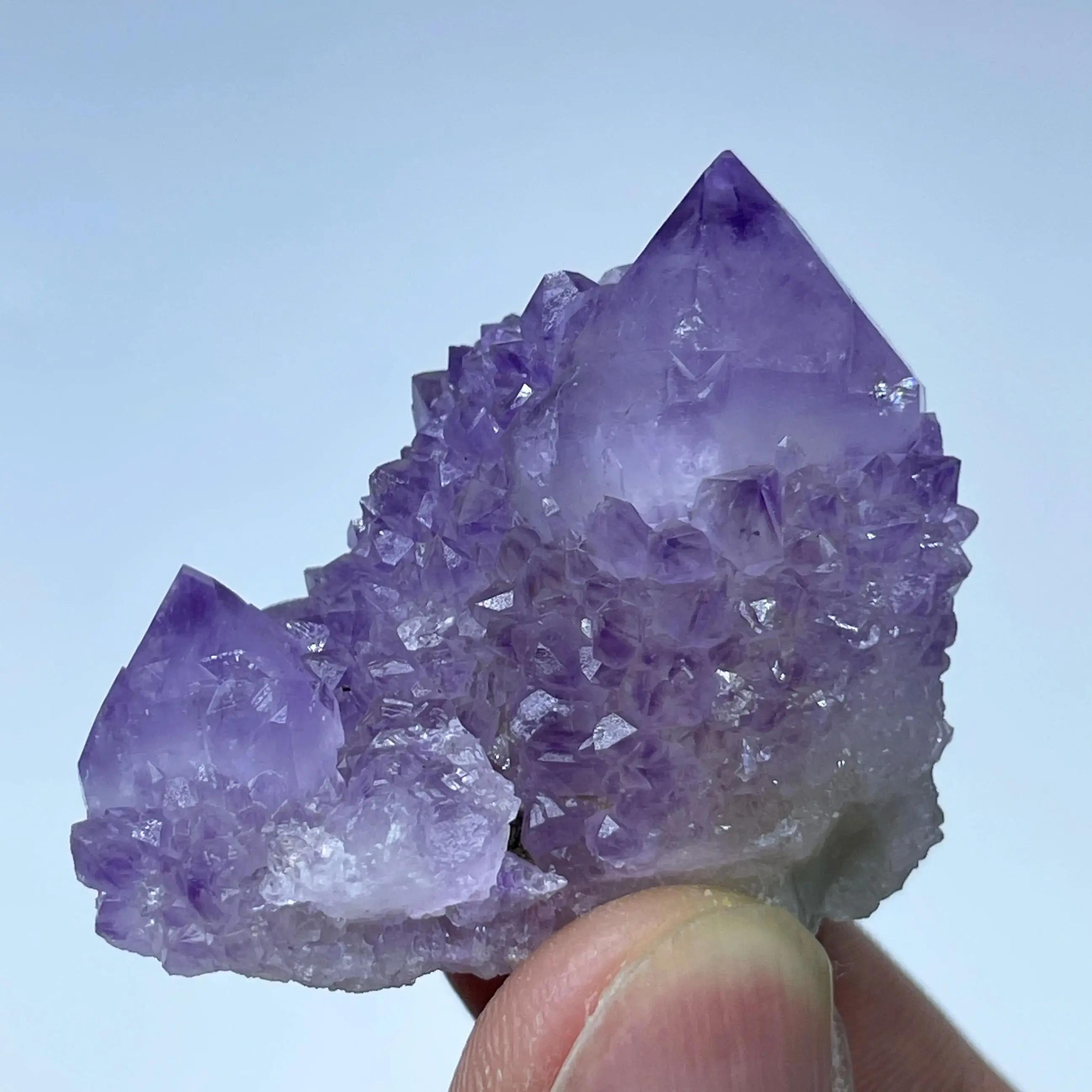 Natural Stone Amethyst Cactus Quartz Crystal Cluster Mineral Specimen Raw Rock Home Decoration Healing Gift