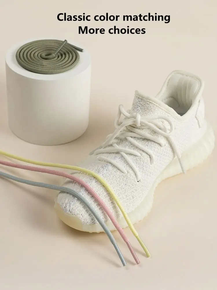 1 para modnych okrągłych sznurowadeł do trampek Sznurowadła sportowe na świeżym powietrzu Gumka do butów Klasyczne buty Sznurowadła Off White Laces