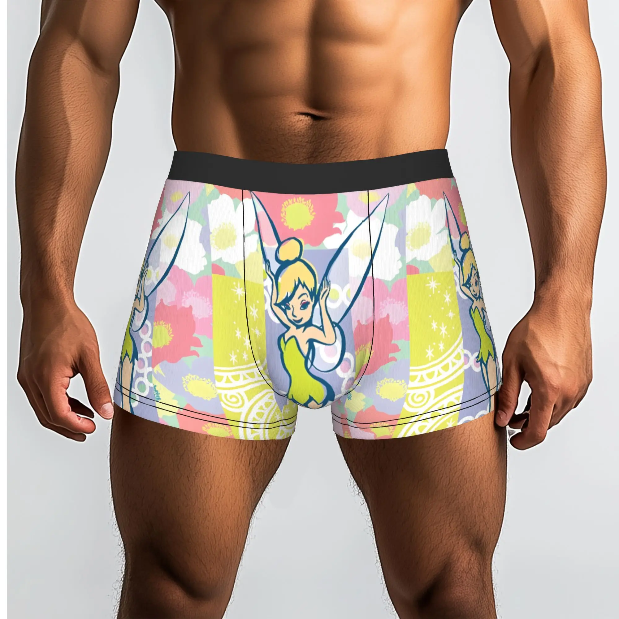 Custom Male Novelty T-Tinker Anime Bell Cute Cartoon Underwear  Boxer Briefs Stretch Shorts Panties Underpants