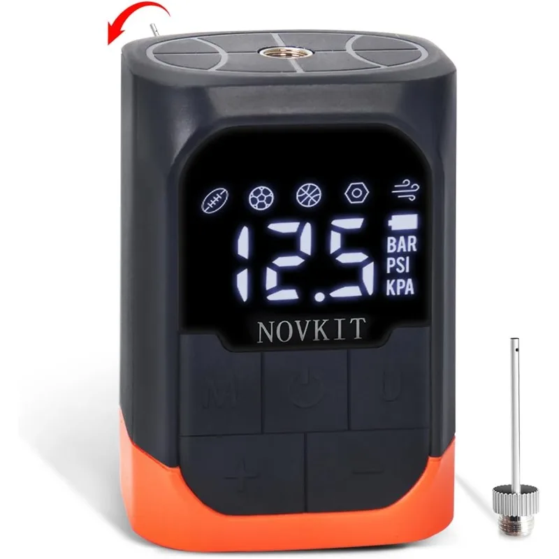 

Portable Electric Ball Pump Inflator and Deflator with Foldable Needle, Rechargeable Battery Powered Sports Ball Air Pump