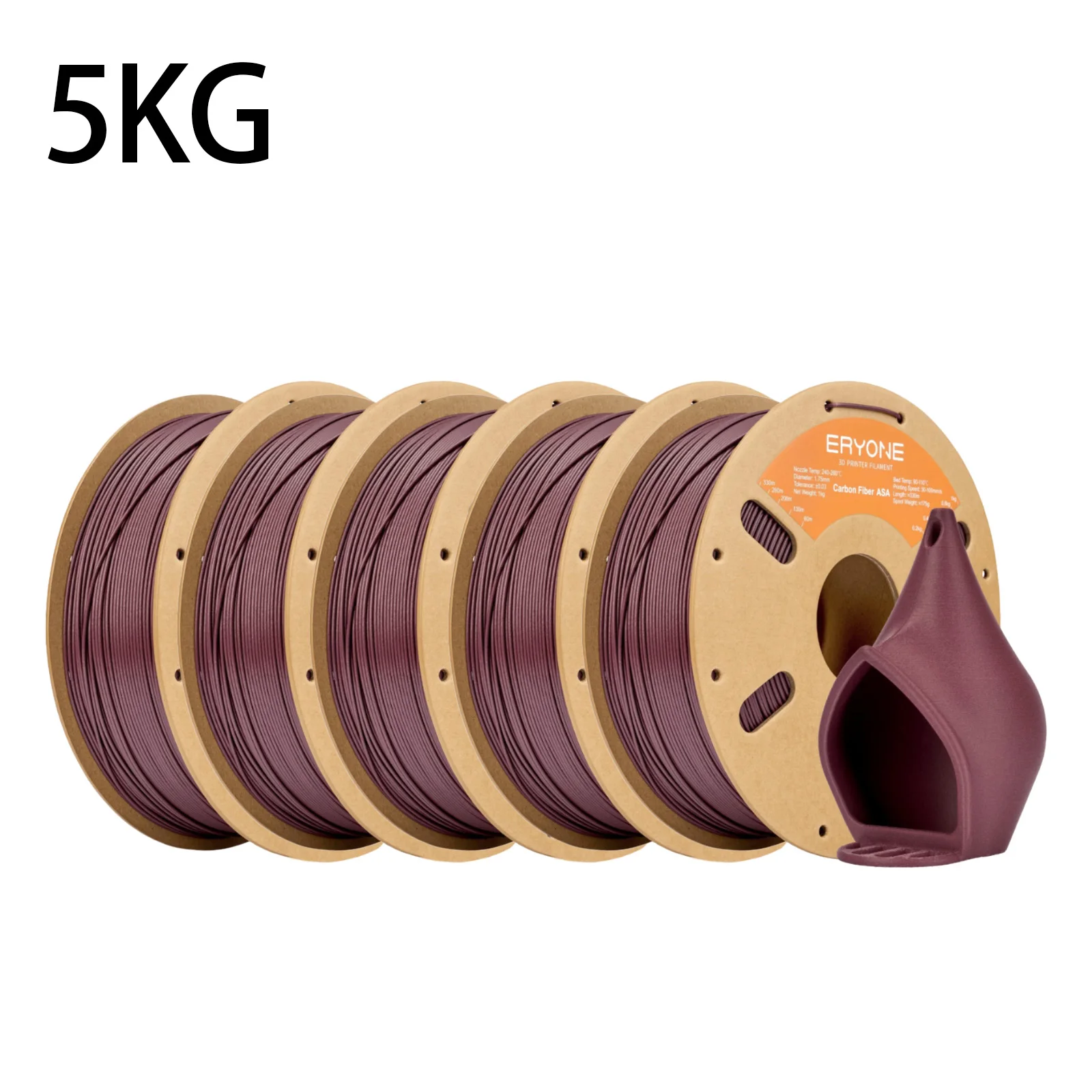 ERYONE 5KG Carbonfaser ASA Filament 1,75mm UV- und Witterungsbeständig, ASA CF 3D-Druckfilament Perfekt für den Außendruck