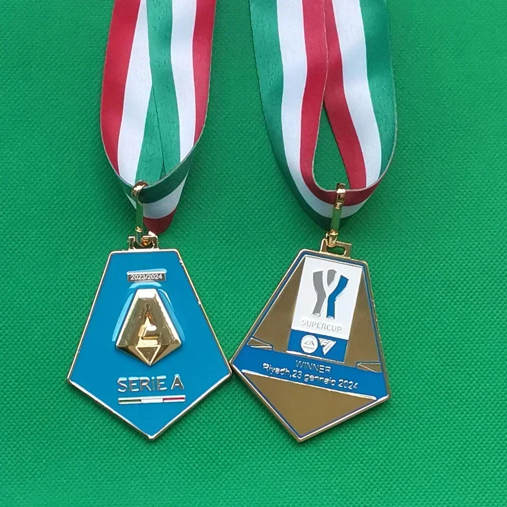 Коллекция 2024 года, медали великолепной итальянской команды, металлическая медаль, медали футбольных чемпионов, металлические медали футбольный сувенир