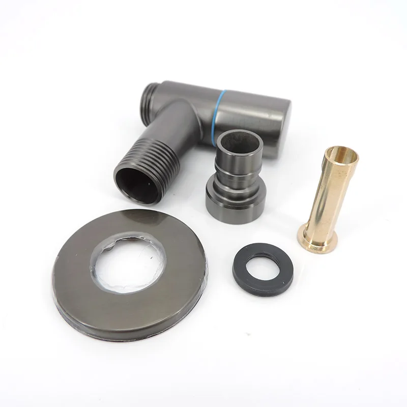 غسالة صنبور النحاس توقف المياه فتح سريع صمام زاوية الحائط G1/2 كليب اكسسوارات الحمام ش #6