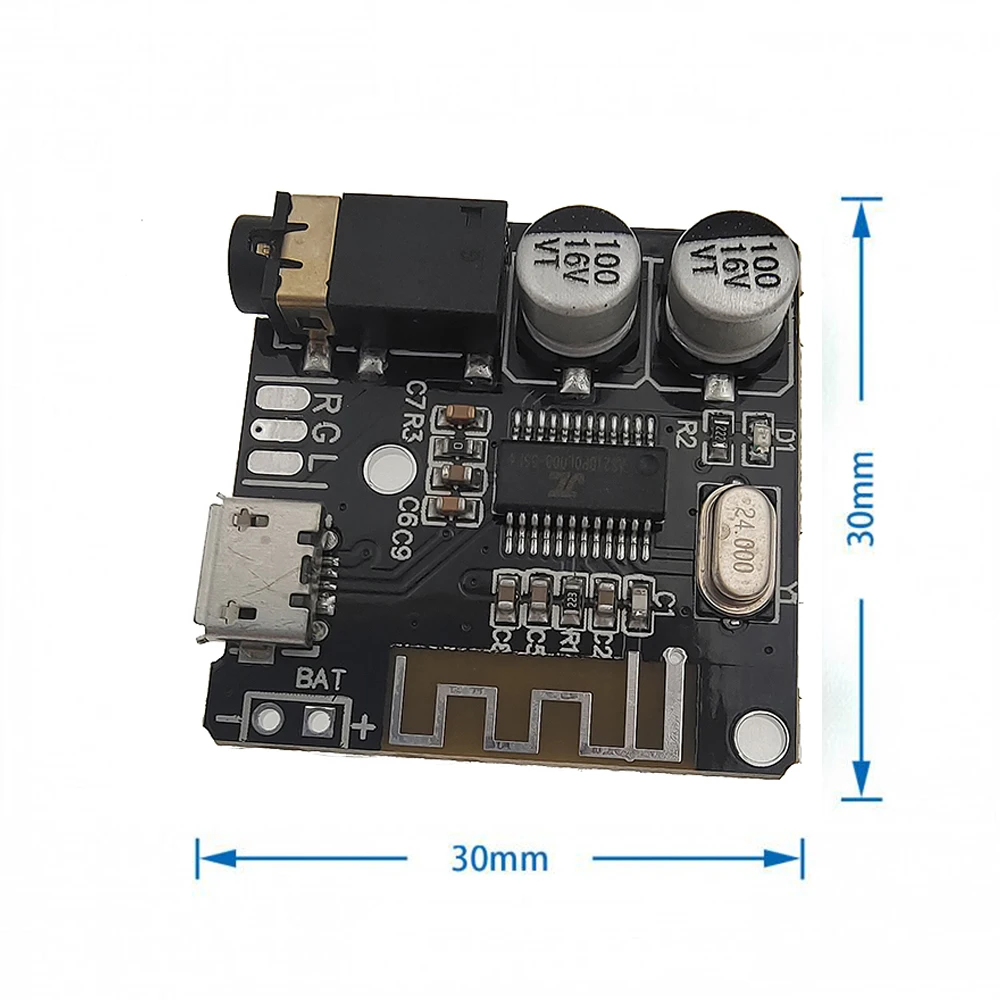 Compatível com Bluetooth MP3 Receiver Decoder Board, VHM-314, Suporte Micro Interface, Conexão Automática, Saída de Áudio Estéreo