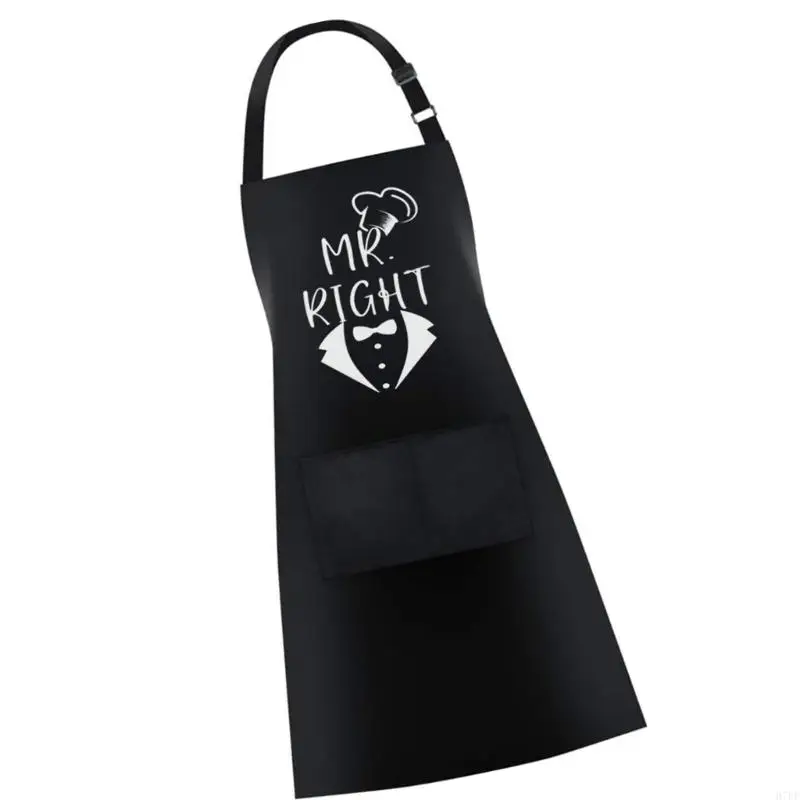 Couples tablier cuisine ensemble MR mrs en polyester en polyester liens croix réglables couverture corporelle complète