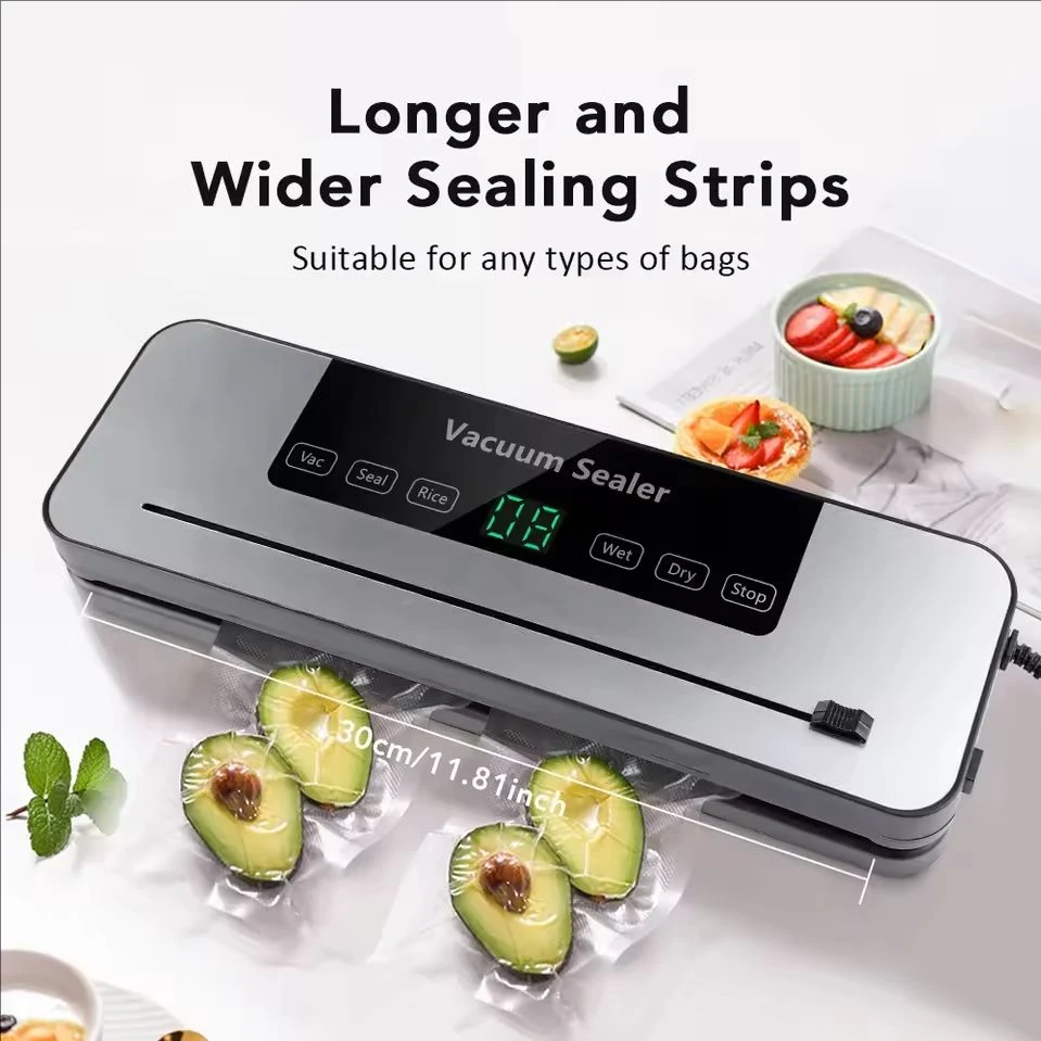 

2 in 1 Vacuum Sealer Machine Dry Wet Food Packaging Machine Kitchen Food Storage Sealing Machine Built-in Cutter Vacuum Packer