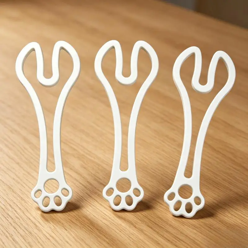 New 3Pcs 3D Plastic Cat Claw Shopping Cart Token Keychain Supermarket Trolley Unlocking Tool Portable & Reusable Sturdy Design