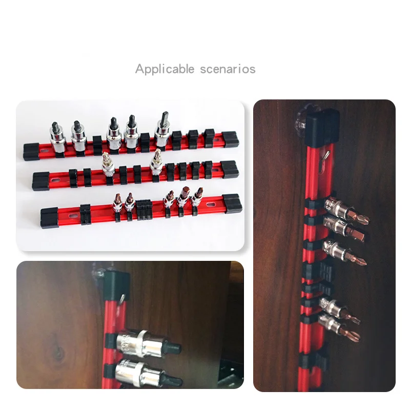 

Socket Wrenchs Holder Ratchet wrench socket storage rack Sleeve Rail Rack Tool hexagonal socket tool storage strip