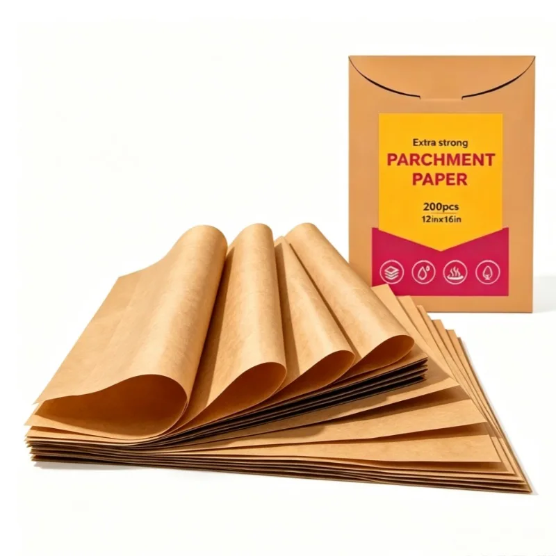 Parchment Paper Sheets,Non-Stick Precut Baking Parchment for Grilling,Air Fryer,Steaming,Perfect for Bread,Cakes,Cookies,200PCS