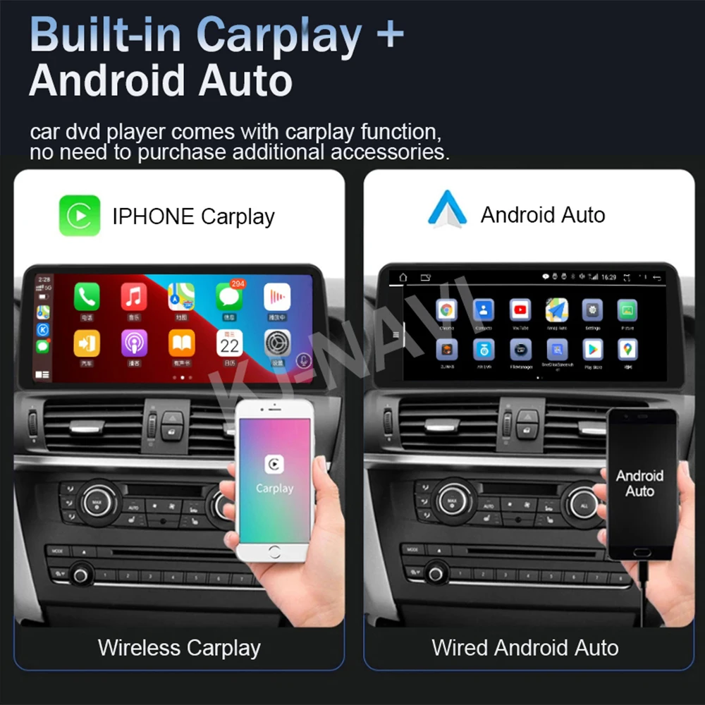 Automatische Monitoren Id8 Android 14 Nbt Evo Gps Navigatie Carplay Stereo Radio 12.3 Inch Auto Multimedia Speler Voor Bmw X 1X2 F48 F49