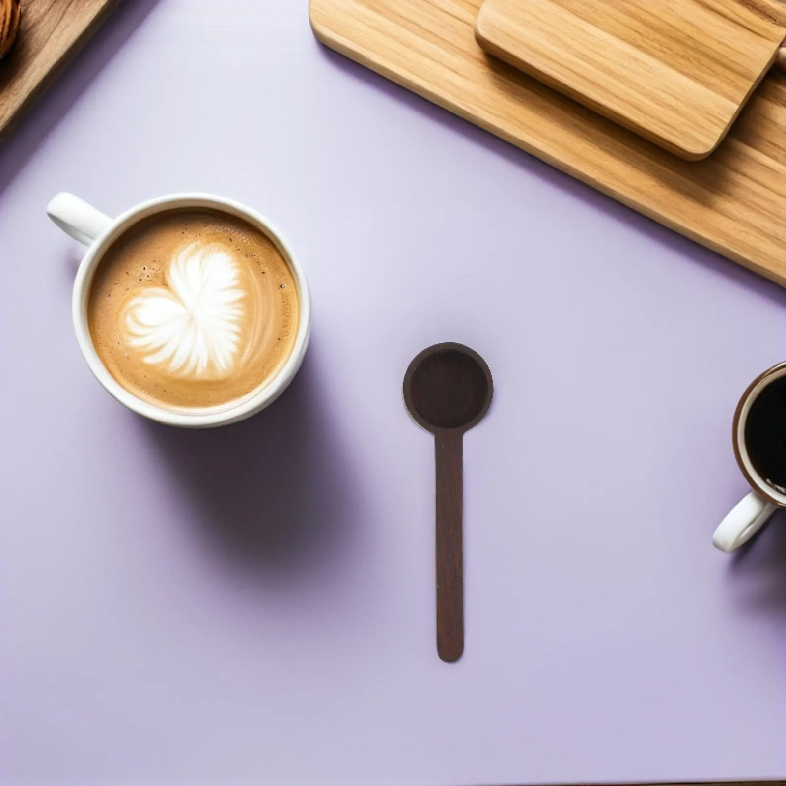 2Pcs Wooden Coffee Bean Dosing Spoons Solid Wood Measuring Scoop Kitchen Essentials Ground Coffee Espresso Tea Seasoning Spoon
