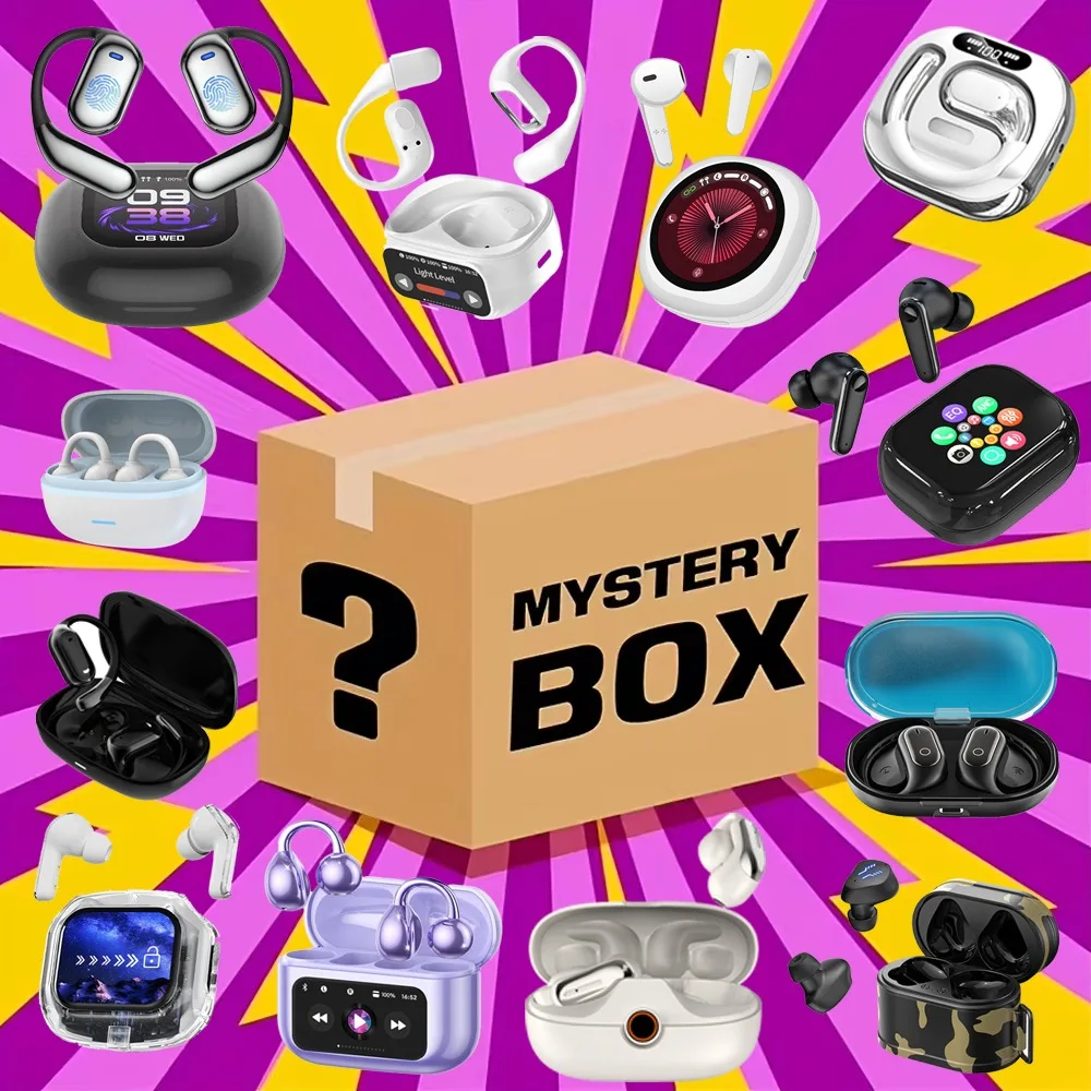 

Mystery Box Bluetooth V5.4 Earphones,100% Random 1PC Smart Earbuds,Open Ear or Clip or In Ear Headsets,Sport Wireless Headphones