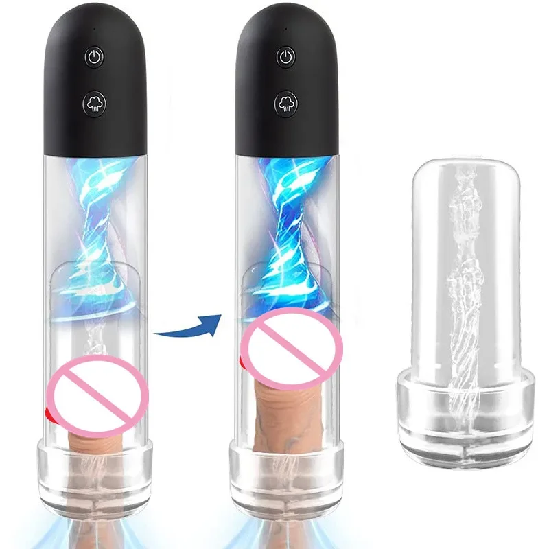 Electric Penis Pump Male Masturbator Sucking Vacuum Pump Vibrator Extender Dick Pump for Man Adult Delayed Ejaculation Training