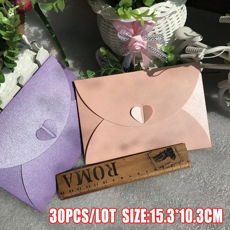 30pcs/lot Kraft Paper Envelope for Letter Envelope for Wedding Invitation High-grade Western Style Love Multi-coloured Envelopes