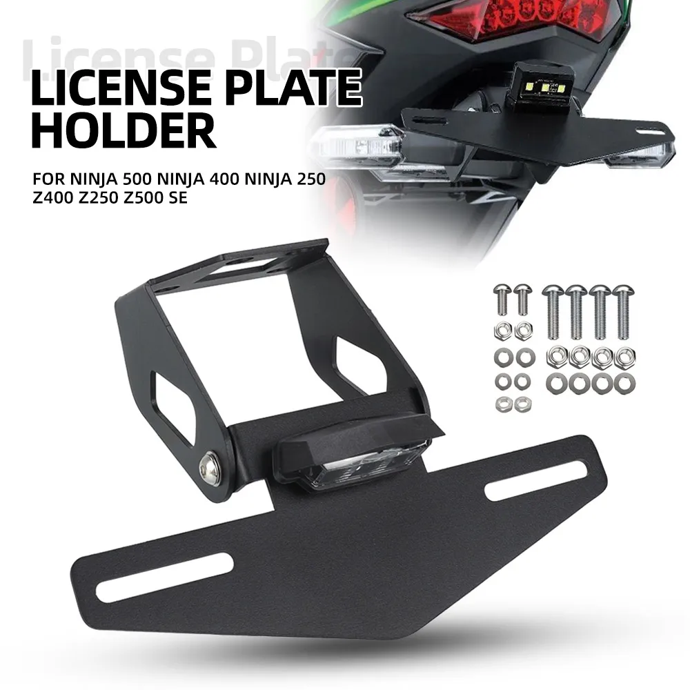 Motorcycle License Plate Holder Rear Tail Tidy Fender Eliminator For Kawasaki Ninja 500 Ninja 400 Ninja 250 Z400 Z250 Z500 SE