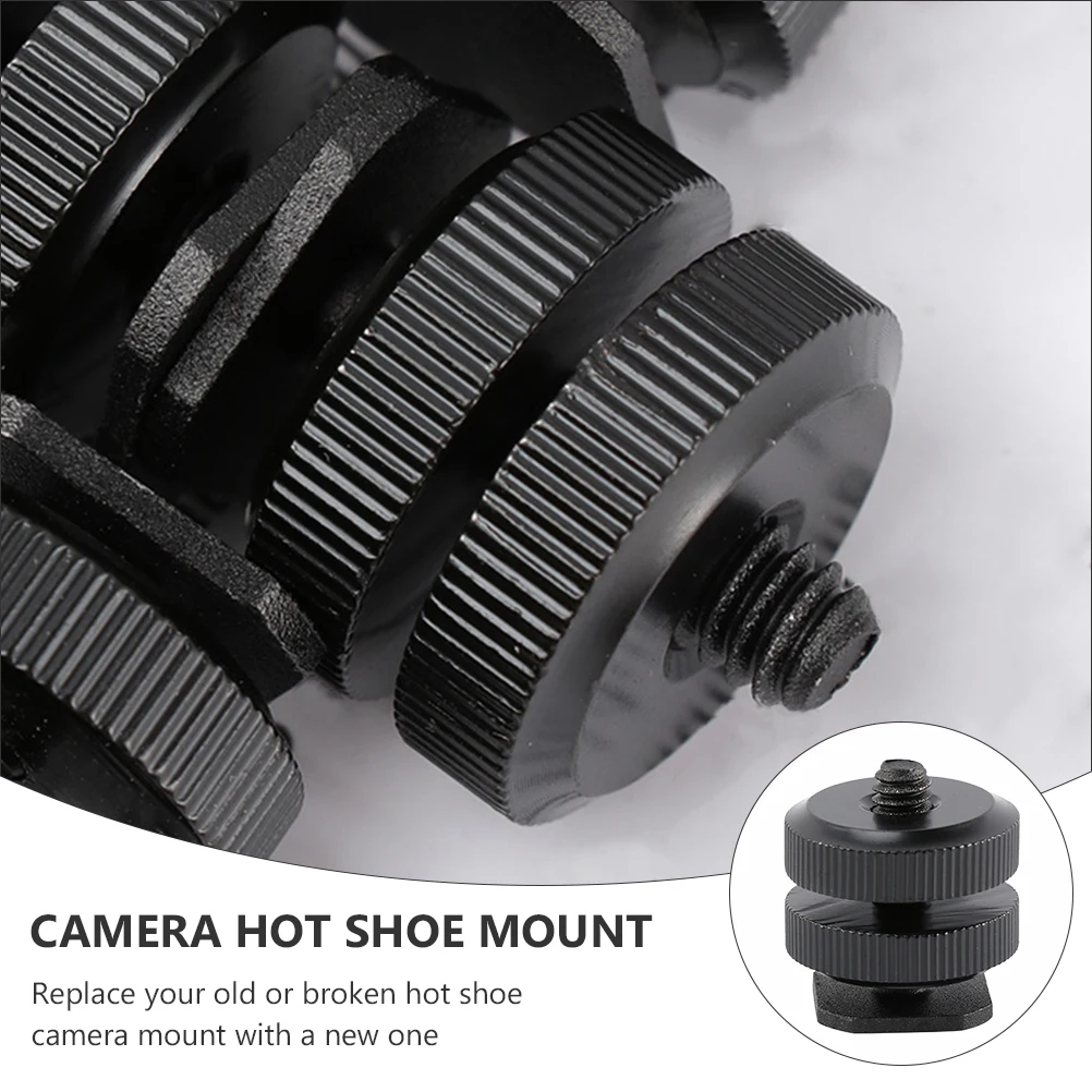 

4 Pcs Hot Shoe Adapter Camera Accessories for Photography Tripod Aluminum Alloy Cold Bracket