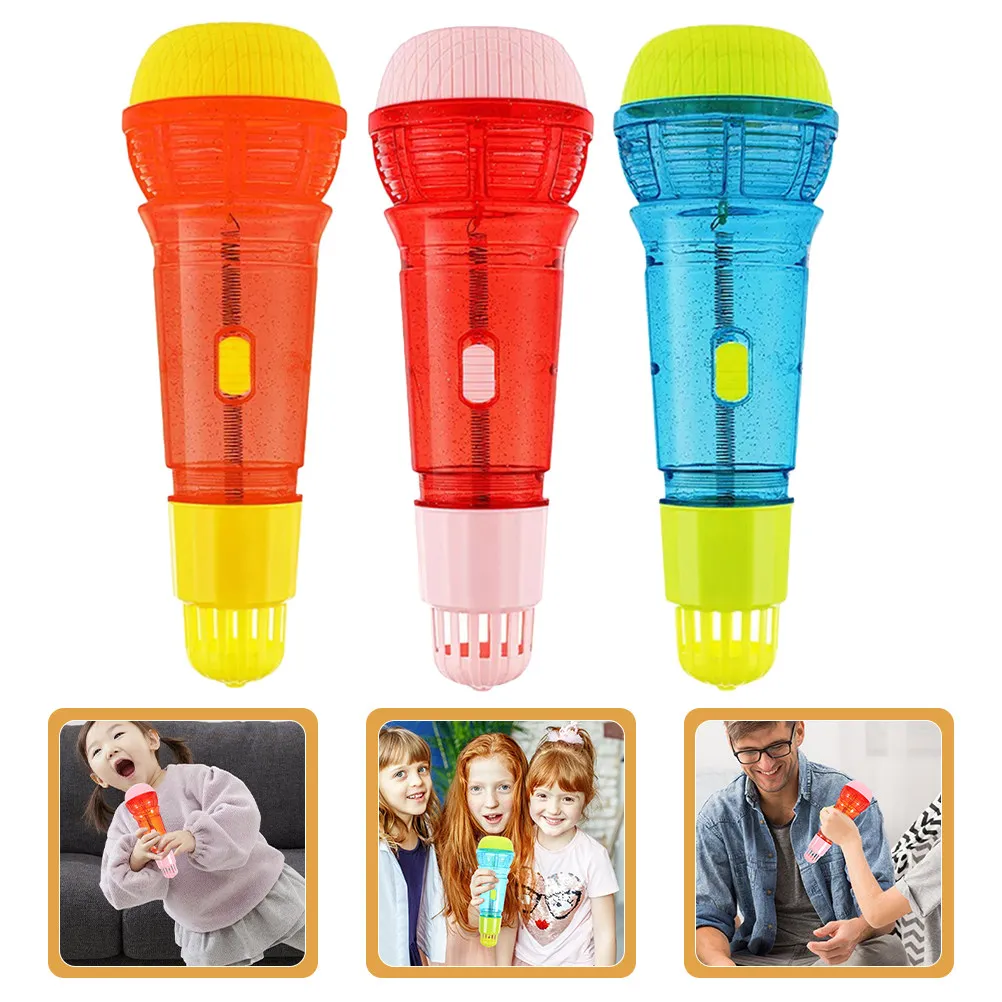 

Набор из 3 микрофонов для детей со встроенными эффектами: улучшение голоса, веселье при пении, танцах, ролевых играх, музыкальных выступлениях, реквизит для сцены