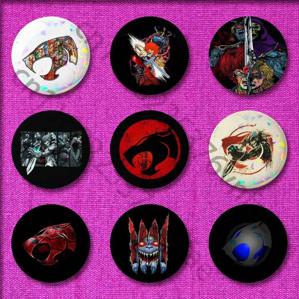 Cartoon T-ThunderCats Badge For 75mm 25mm 44mm 32mm 58mm Round Pin Brooch Insignia Shell Adornment