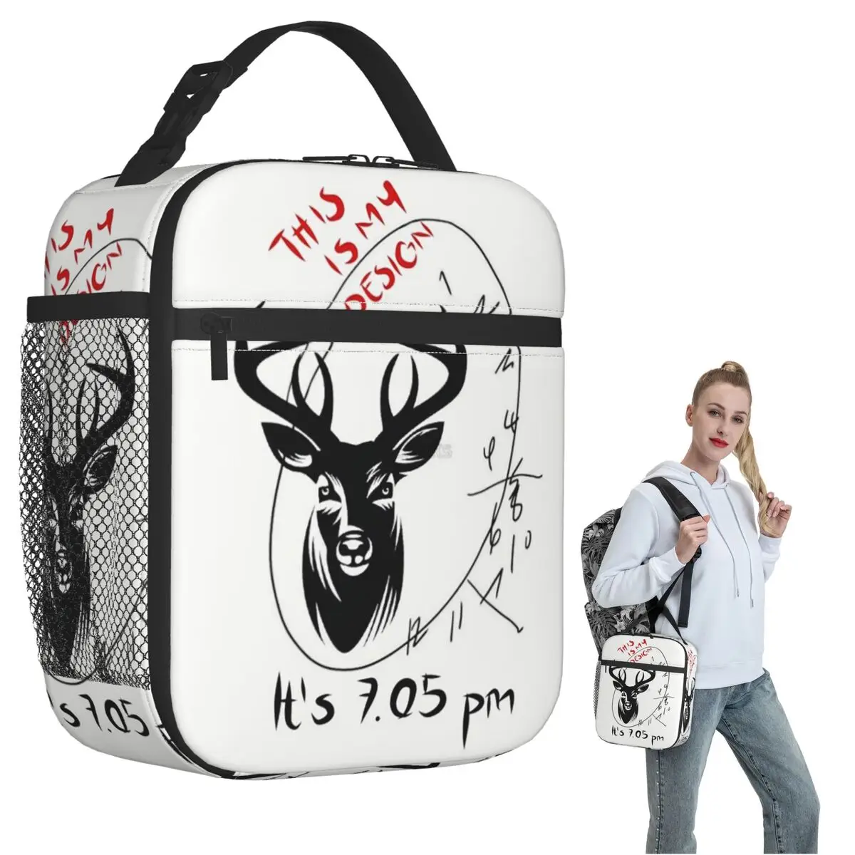 Hannibal Mads Mikkelsen Insulated Lunch Bag for Women Children Leakproof Food Boxes Thermal Lunch Box Tote
