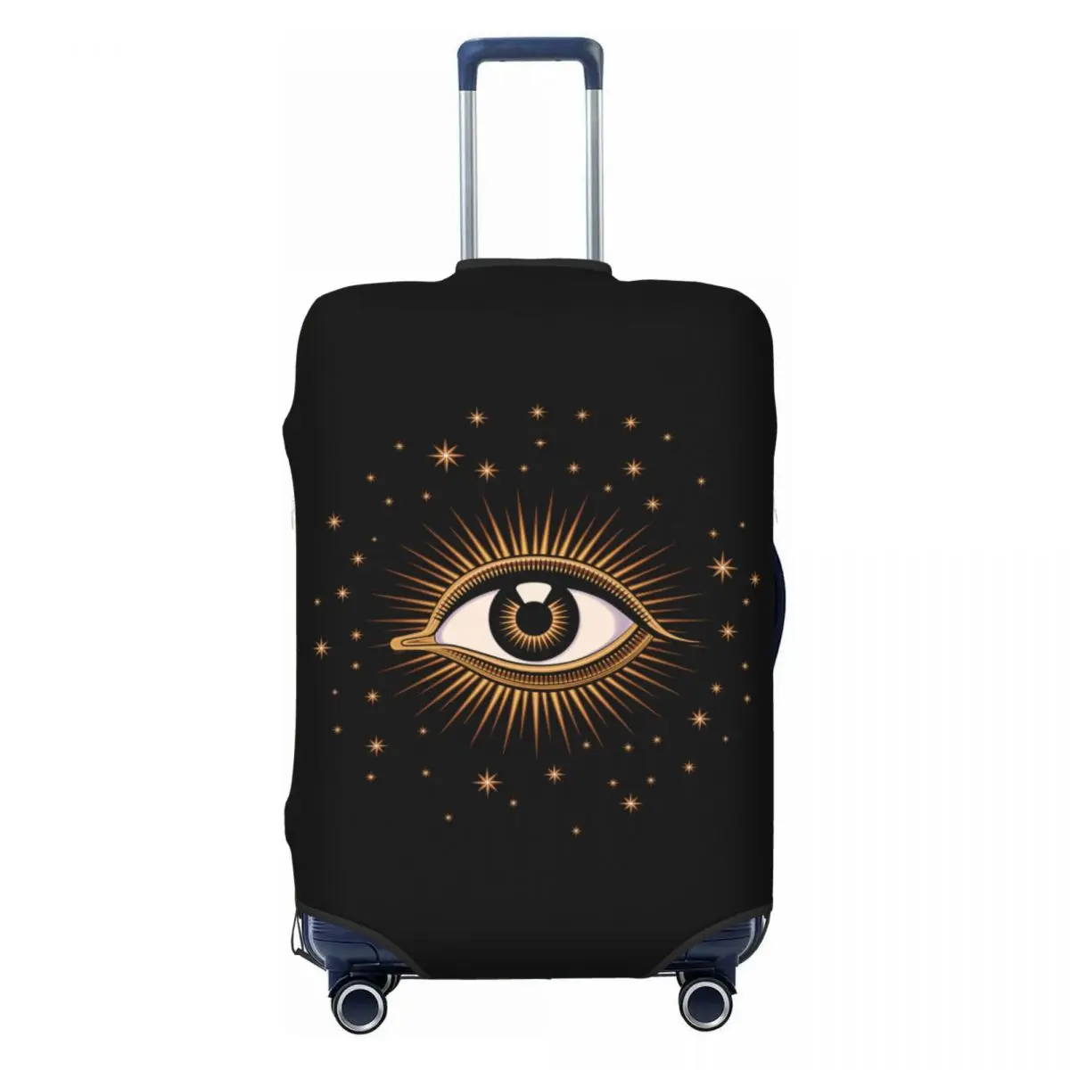 

Custom Evil Eye Luggage Cover Protector Funny All Seeing Eye Art Travel Suitcase Protective Cover for 18-32 Inch