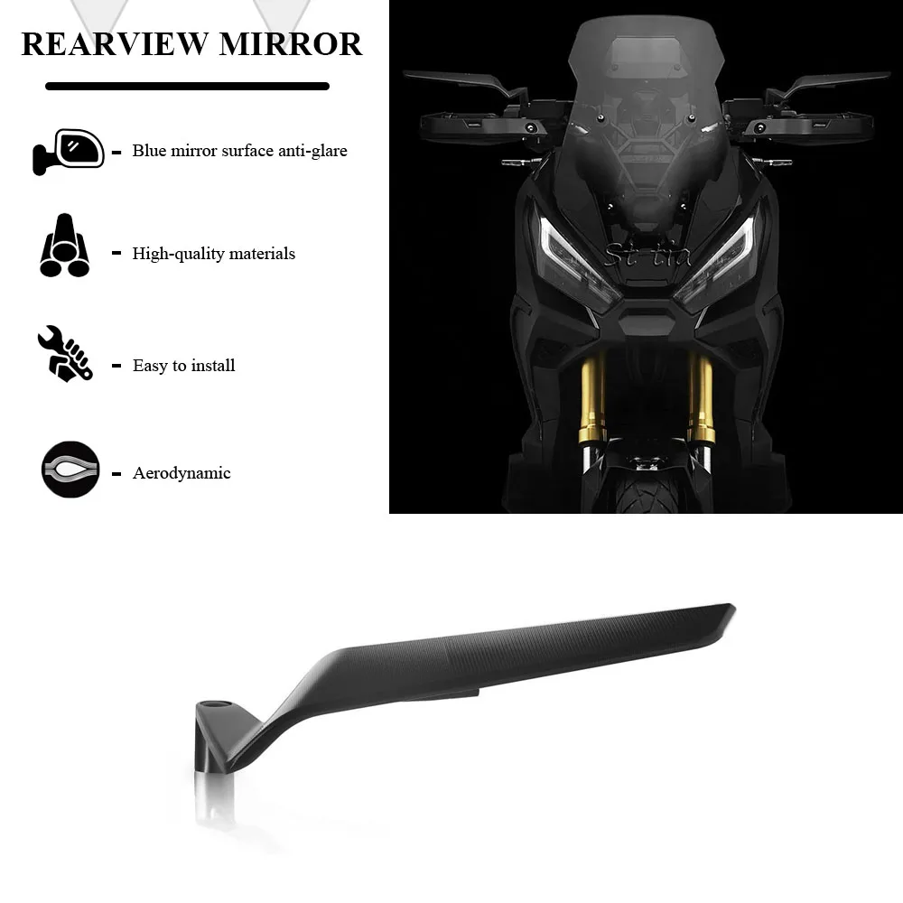 Para honda xadv 750 X-ADV x adv 750 xadv750 X-ADV750 motocicleta cnc alumínio espelho retrovisor asa fixa espelho retrovisor lateral