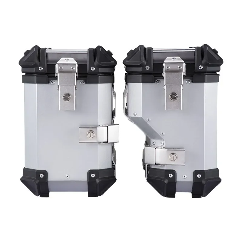 Motorcycle large wrapping angle aluminum alloy side ******iversal waterproof and anti-collision travel multi-color storage box