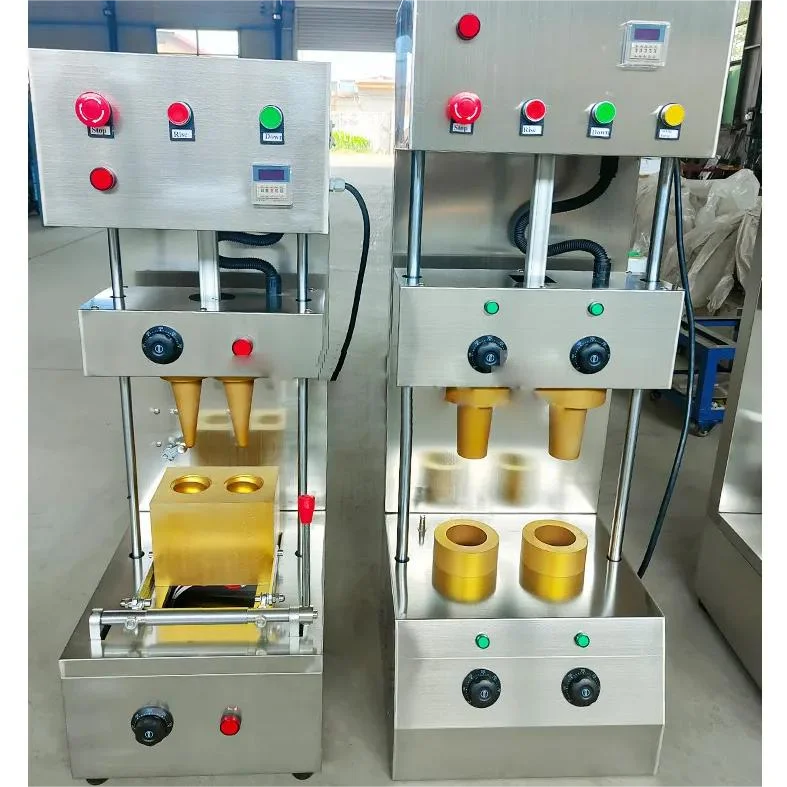 Pie Maker Pizza in India Electric 4 Heads Machine Snack Equipment Biscuit Ice-cream-cone-maker-machine Wafer Cone Making Machine