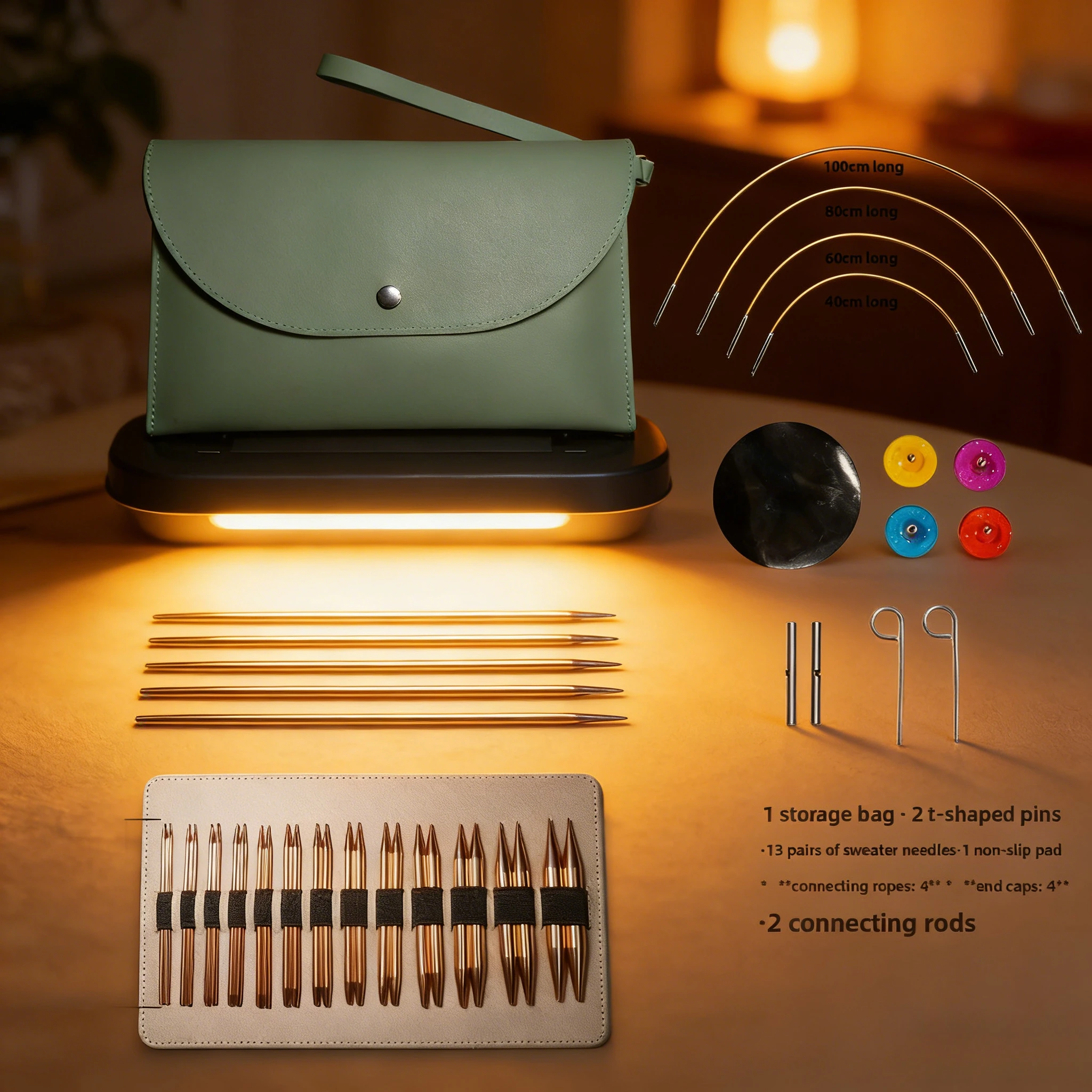 

Набор разноцветных сменных крючков для вязания Rainbow, комплект цветных спиц, инструменты для рукоделия с чехлом, многоцветный, для начинающих, в подарок