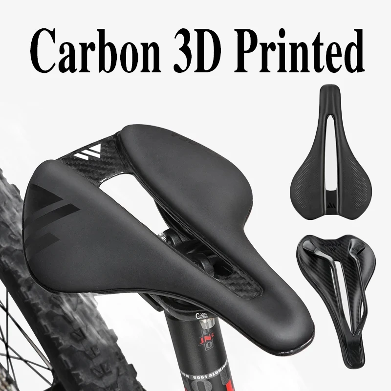 

Карбоновое седло с 3D принтом, мягкое удобное седло из ЭВА, дышащая подушка сиденья, вентилируемая для дорожного Mtb велосипеда, легкий вес