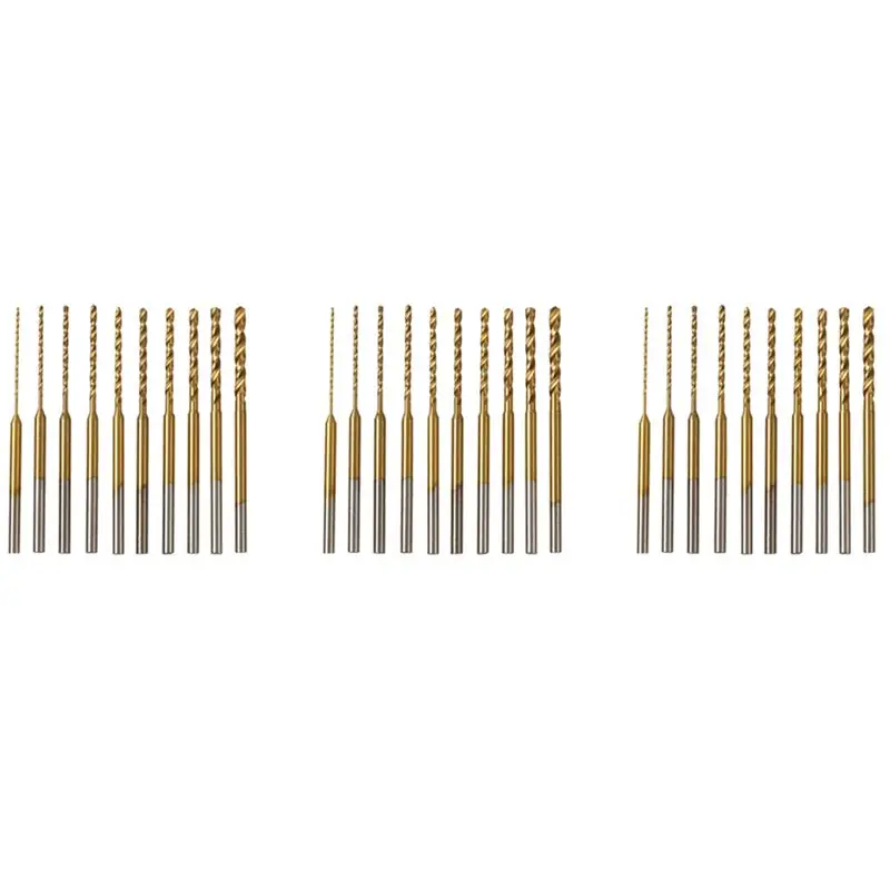 

VEHO-Micro-Twist Drill Bit Set - 30Pcs 0.6Mm-2.2Mm Tiny Drill Bit 2.35 Shank HSS Mini Engraving Drill Bits Hole Drilling Tool