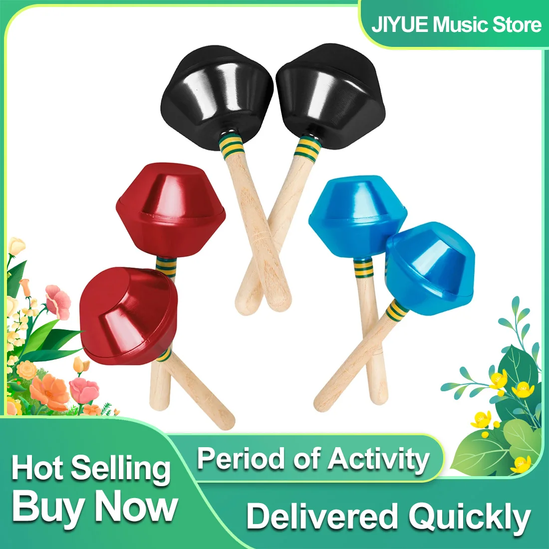 IRIN Orff Sand Hammer Wooden Handle Shaking Percussion Musical Instruments Toddlers Infant Maraca Rattles Shaker Sand Ball Kids