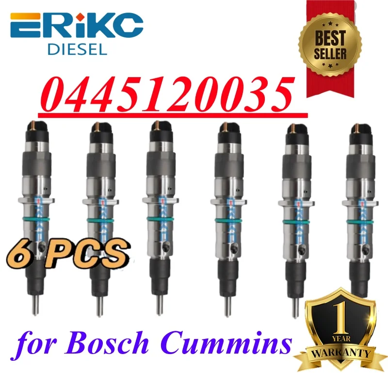 

6 шт. 0445120035 Дизельная форсунка 0445 120 035 для двигателей Cummins QSL8.9 QSC8.3 3973059 3965720