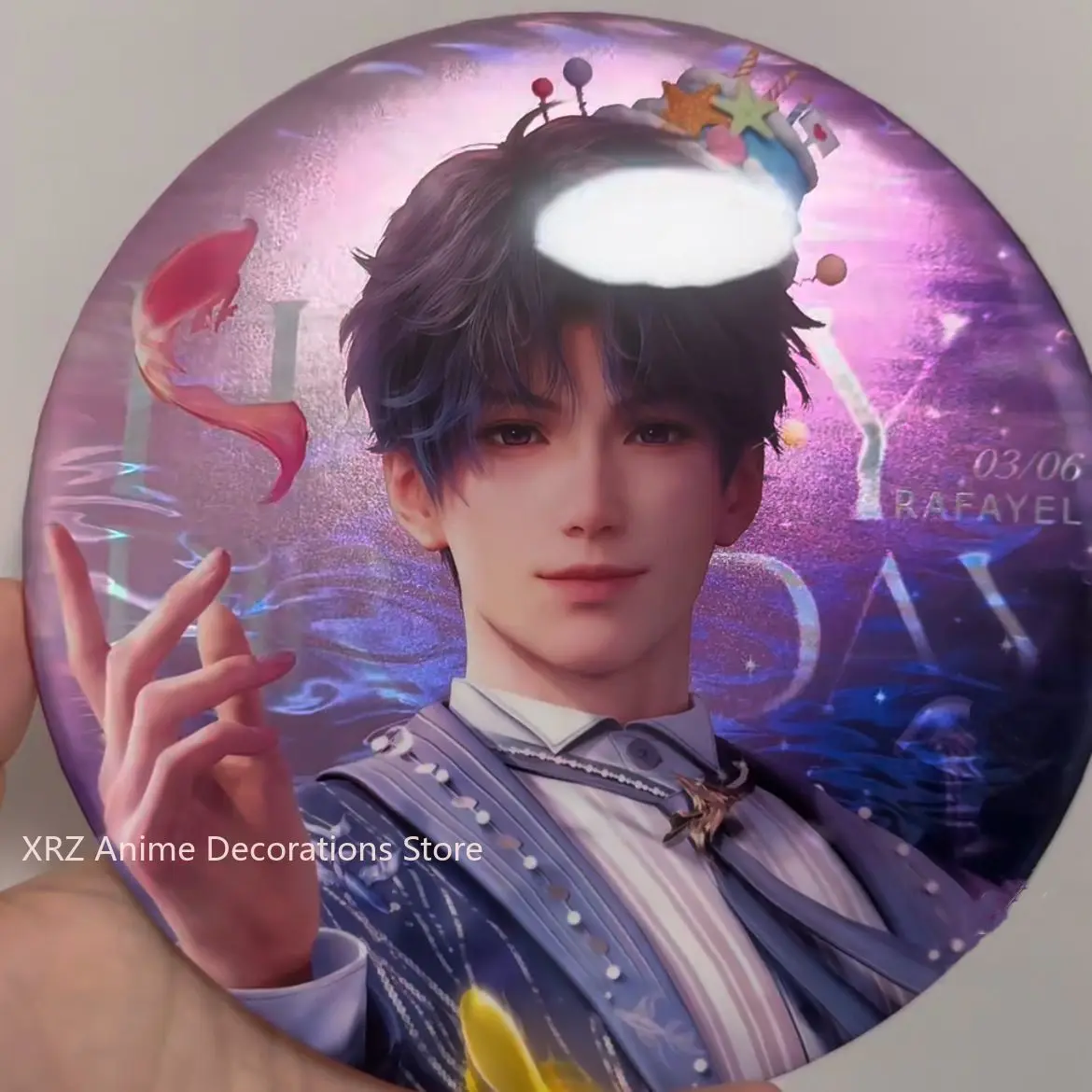 

2PCS New Love and Deepspace Rafayel Badges Anime Cute Brooches Lapel Pin DIY Backpack Hat Clothes Accessories Collectible Gifts