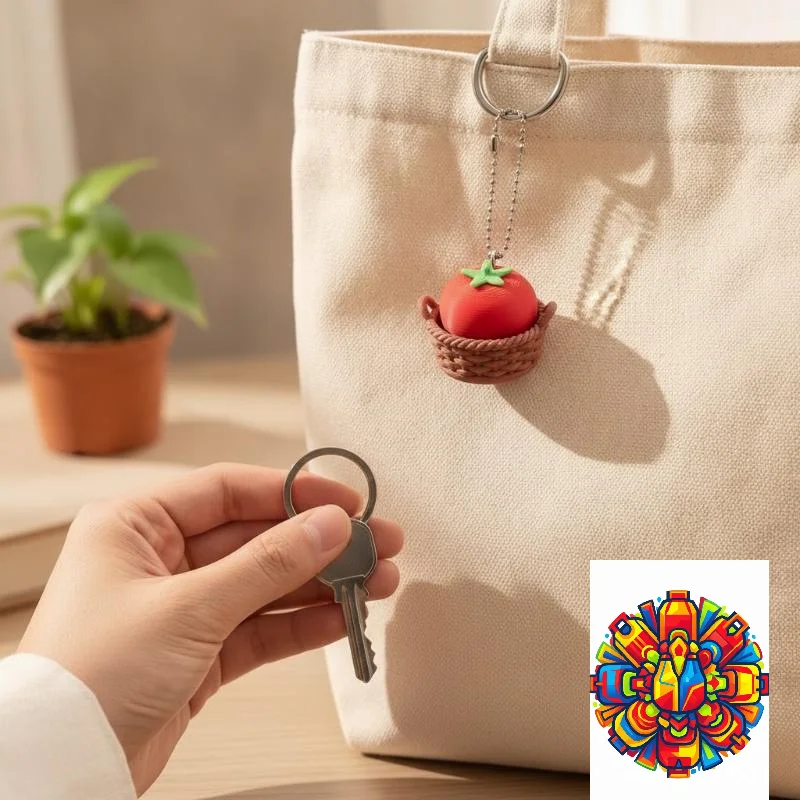 3D Printed Creative Food Clicker Keychain Simulation Cake Chocolate Pendant Trendy Backpack Accessory for Young Teenagers