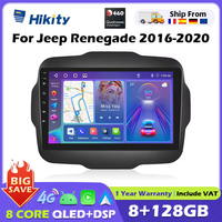 Hikity 8 Core Qualcomm Snapdragon 460 Android Car Radio For Jeep Renegade 2016-2020 Carplay Android auto GPS FM 2din autoradio