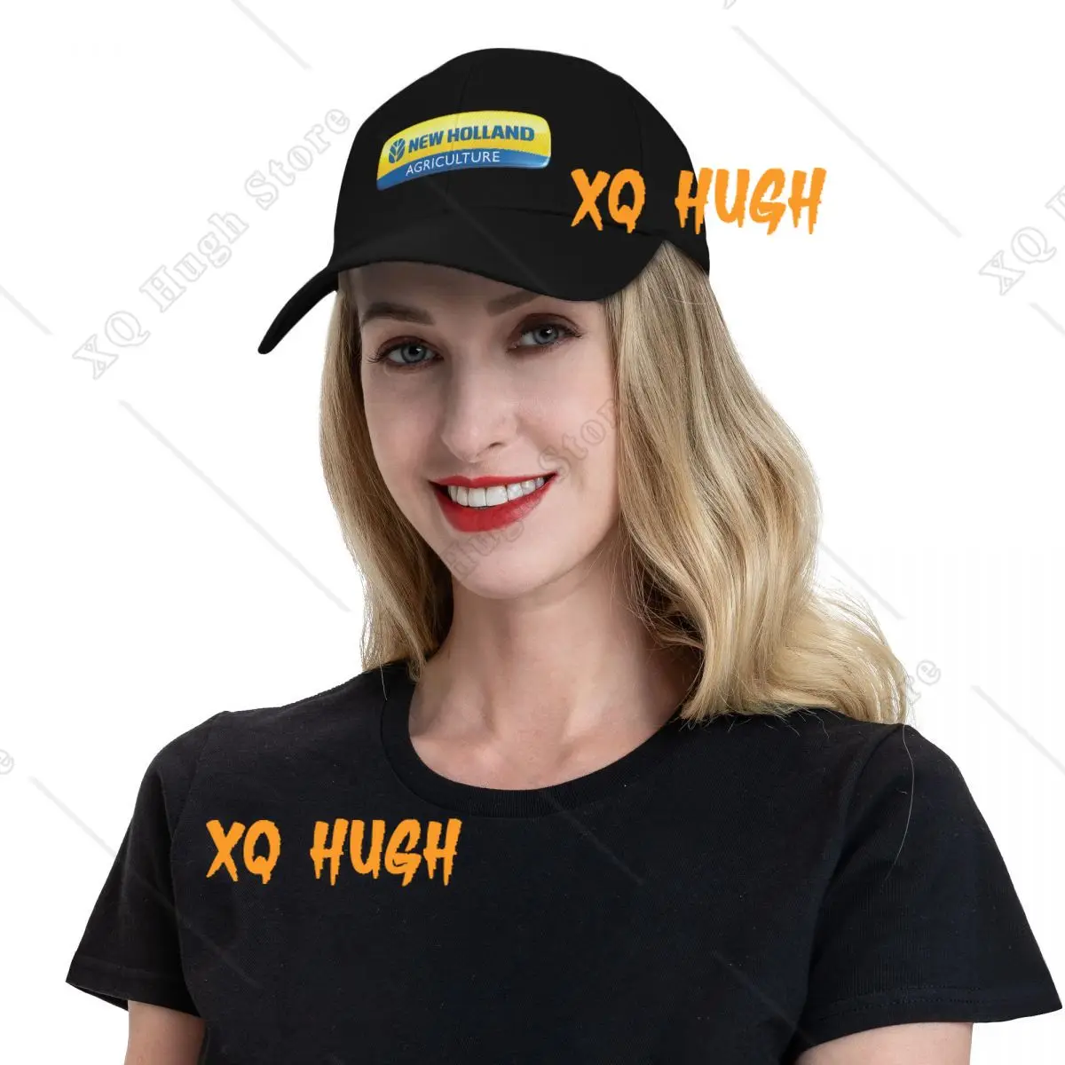 Topi Baseball NEW-Holland untuk pria, topi pengemudi truk kasual modis yang dapat disesuaikan