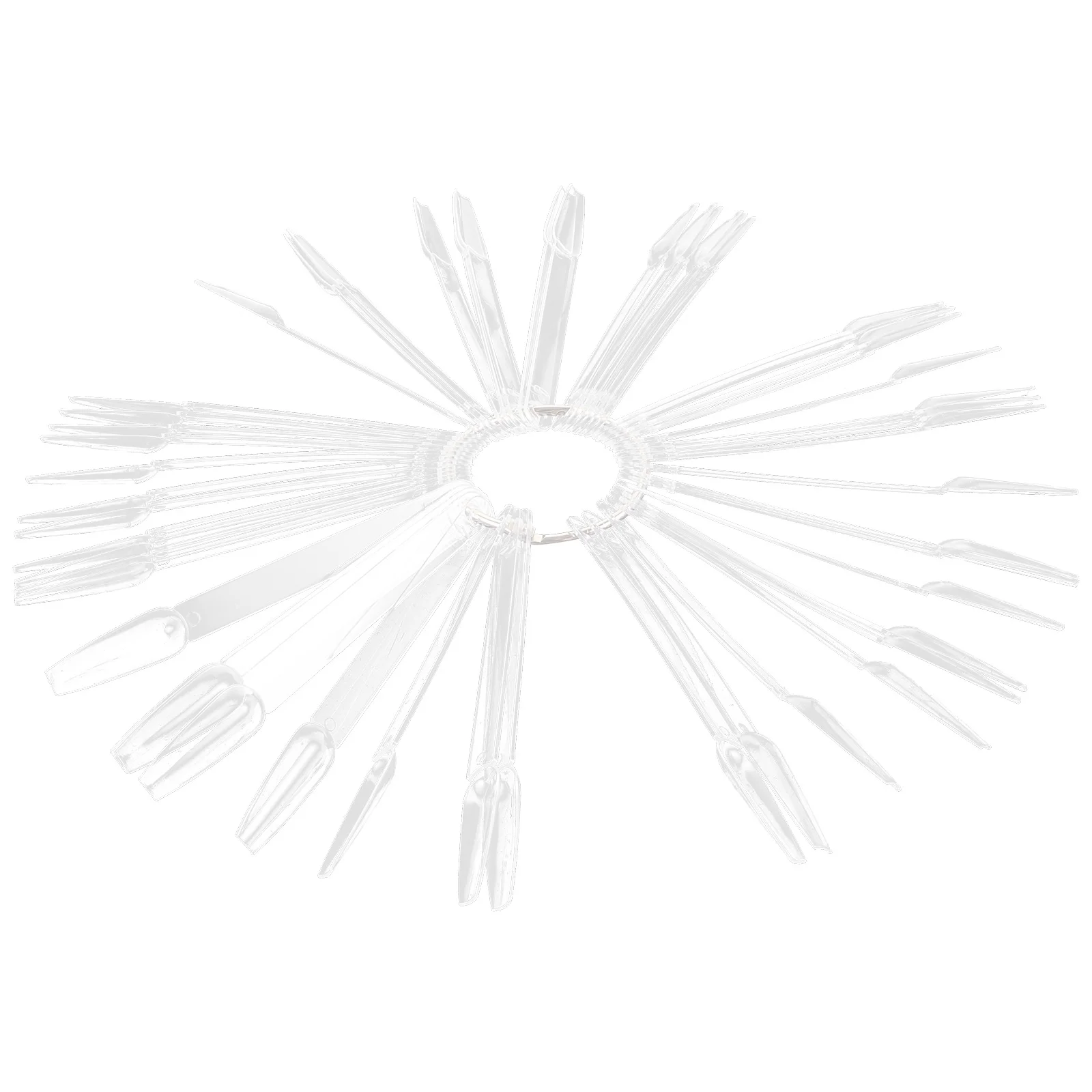 

100pcs Colour Tips Transparent Display Sticks Polish Sample Sticks Practice Tips Durable Plastic Color Display Nail Salon