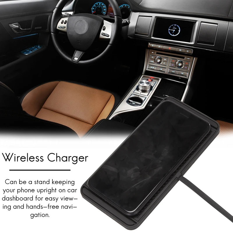 

Беспроводное зарядное устройство A30F-5/7.5/10W C1 для автомобиля, док-станция для быстрой зарядки Qi, нескользящий коврик