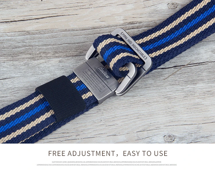 Canvas Belt, Men's Belt, Alloy Double Loop Buckle, Korean Fashion Denim, Teenage Student Pants Belt, Women's Belt
