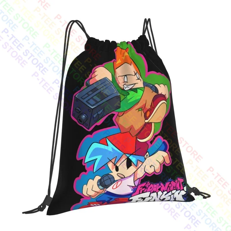 Friday Night Funkin , Gift For Bf, Gift For Gf Drawstring Bags Gym Bag School Portable Shopping Bag Outdoor Running