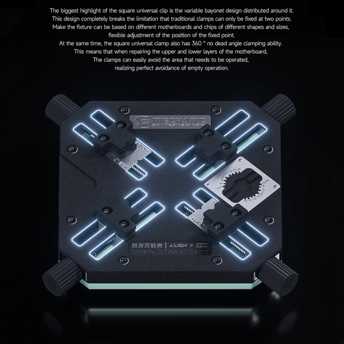 Mechanic Special-Shaped-X Fixture 360° Multi Angle Adjustment Clamp Universal For PCB Board IC Chip Repair Soldering Platform
