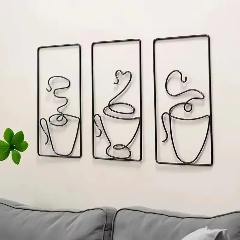 CIFBUY Wrought Iron Wall Sculpture Metal Art Hanging Ornament Durable Rust Proof Indoor Multi Holiday Home Living Room Gift