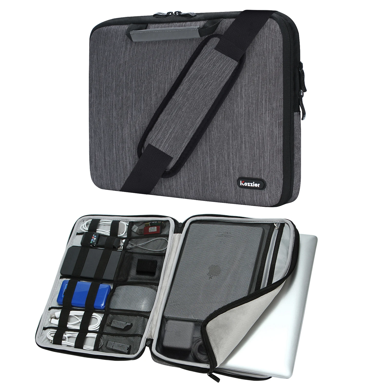 

ICozzier 13.3 Inch Handle Laptop Briefcase Shoulder Bag Messenger Carrying Laptop Sleeve Protective Bag with Shoulder Strap