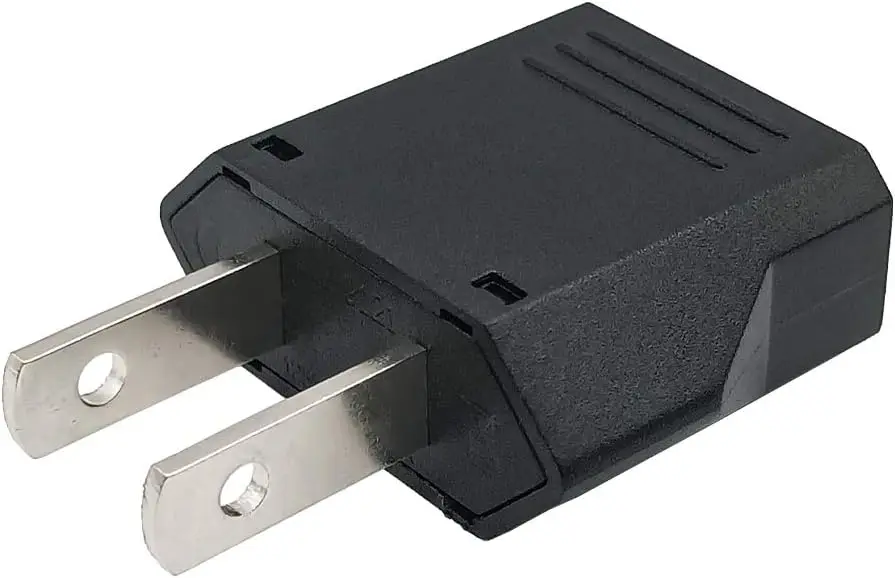 1 stücke uns Stecker adapter, kleiner europäischer zu uns Stecker adapter, schwarzer europäischer zu amerikanischer Steckdosen stecker adapter, eu zu uns Adapter