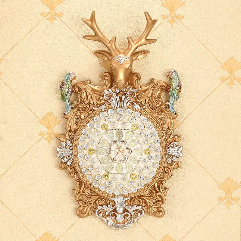 

European-style creative background wall decorations, wall hangings with flowers and birds, vintage hanging decorations, living r
